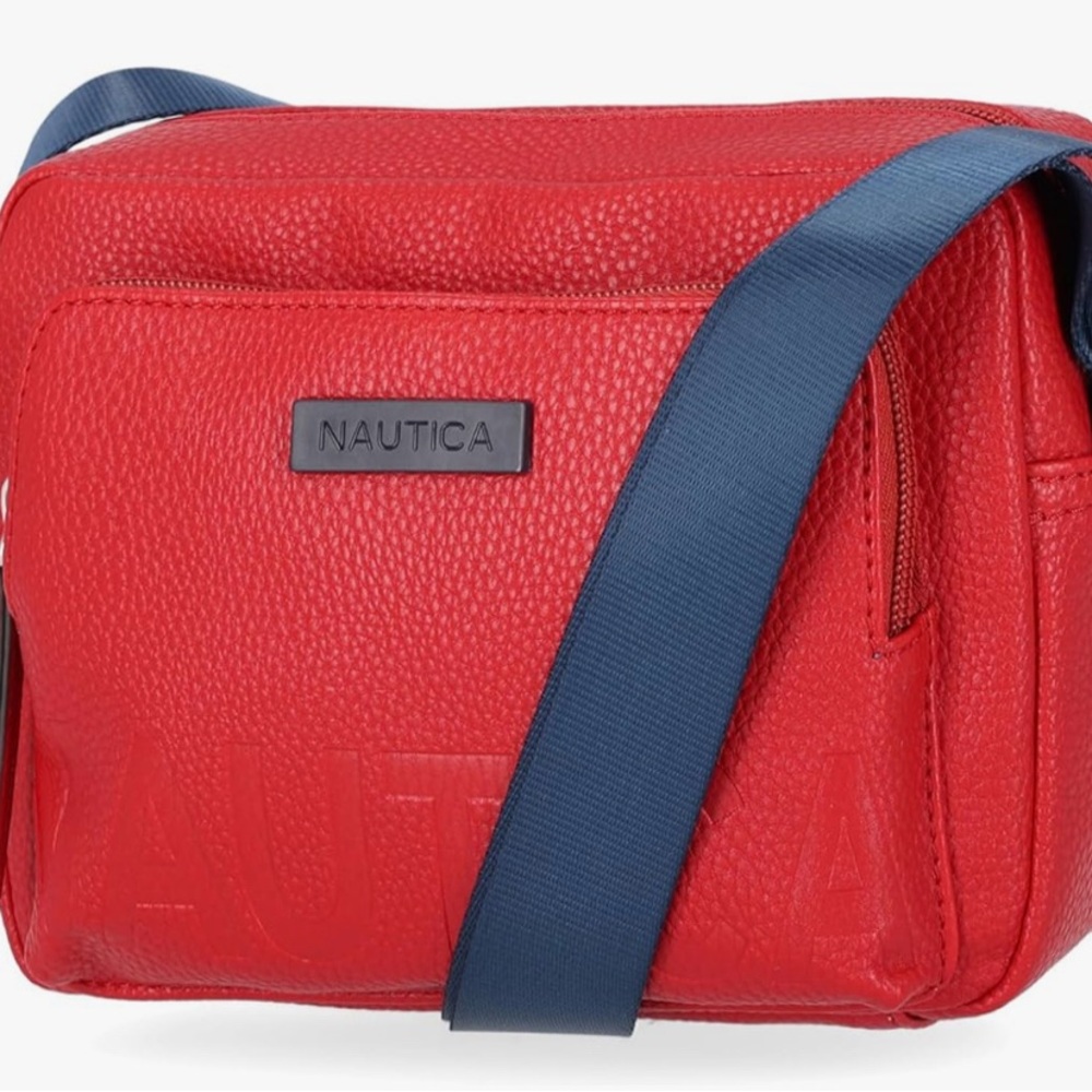 Nautica Red and Blue Messenger Bag